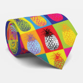 Kleurrijke moderne anananassische Pop Stropdas (Opgerold)