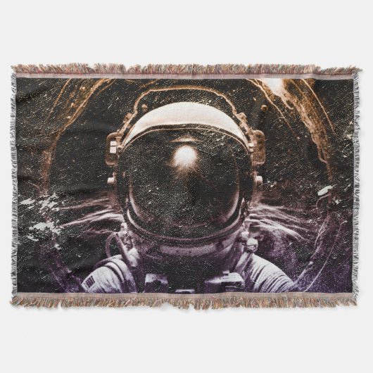 Kleurrijke moderne astronaut in de ruimte deken (Voorkant)