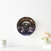 Kleurrijke moderne astronaut in de ruimte ronde klok (Huis)