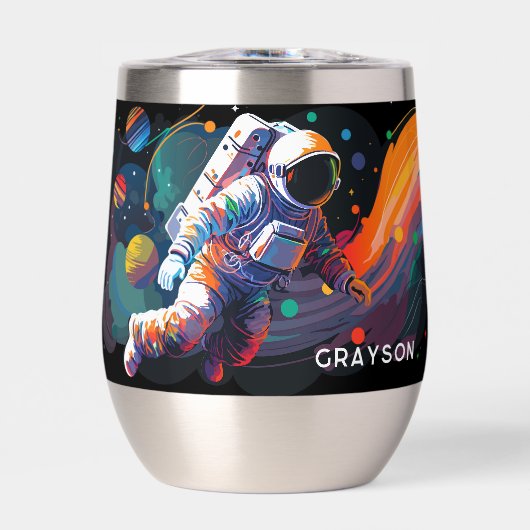 Kleurrijke moderne astronaut ruimte gepersonalisee (Voorkant)