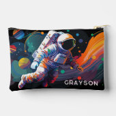 Kleurrijke moderne astronaut ruimte gepersonalisee etui (Achterkant)