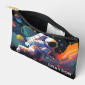Kleurrijke moderne astronaut ruimte gepersonalisee etui (Open)