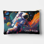 Kleurrijke moderne astronaut ruimte gepersonalisee etui (Achterkant)