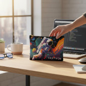 Kleurrijke moderne astronaut ruimte gepersonalisee etui