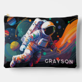 Kleurrijke moderne astronaut ruimte gepersonalisee etui (Voorkant)