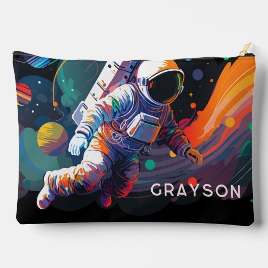 Kleurrijke moderne astronaut ruimte gepersonalisee etui (Achterkant)