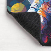 Kleurrijke moderne astronaut ruimte gepersonalisee muismat (Hoek)