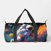 Kleurrijke moderne astronaut ruimte gepersonalisee plunjezak (Voorkant)
