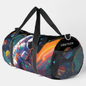 Kleurrijke moderne astronaut ruimte gepersonalisee plunjezak (Rechterhoek)