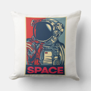 Kleurrijke moderne astronautenruimte kussen