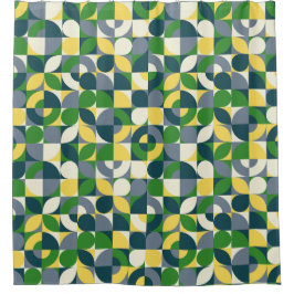 Kleurrijke moderne Bauhaus Abstracte geometrische Douchegordijn