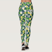 Kleurrijke moderne Bauhaus Abstracte geometrische  Leggings (Achterkant)