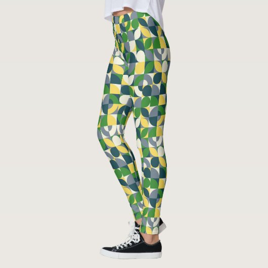Kleurrijke moderne Bauhaus Abstracte geometrische  Leggings (Links)