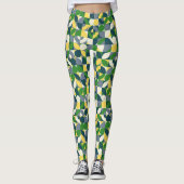 Kleurrijke moderne Bauhaus Abstracte geometrische  Leggings (Voorkant)