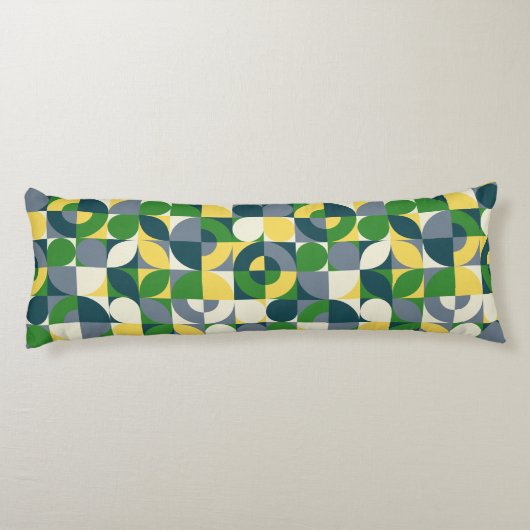 Kleurrijke moderne Bauhaus Abstracte geometrische  Lichaamskussen (Achterkant)