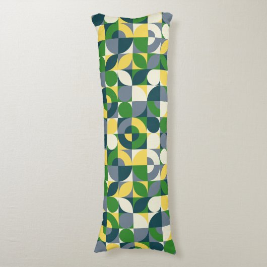 Kleurrijke moderne Bauhaus Abstracte geometrische  Lichaamskussen (Voorkant Verticaal)