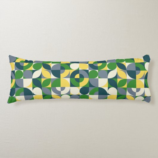 Kleurrijke moderne Bauhaus Abstracte geometrische  Lichaamskussen (Voorkant)