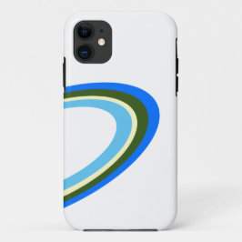 Kleurrijke moderne blauwe groene ringen op knapper Case-Mate iPhone case