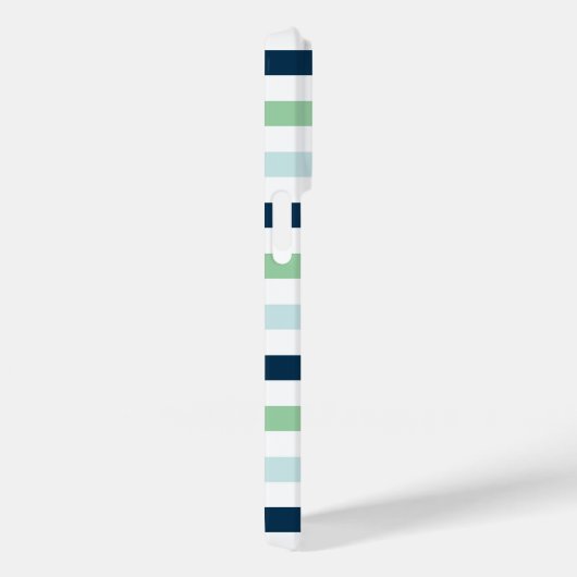Kleurrijke moderne blauwgroene turkooisstripes Case-Mate iPhone case (Achterkant / Rechts)