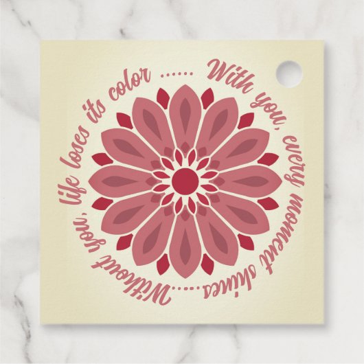 KLEURRIJKE MODERNE BLOEM GESCHENK DOCHTER ZUS MOED BEDANKJES LABELS (Achterkant)