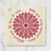 KLEURRIJKE MODERNE BLOEM GESCHENK DOCHTER ZUS MOED BEDANKJES LABELS (Voorkant)