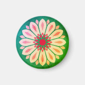 KLEURRIJKE MODERNE BLOEM GESCHENK DOCHTER ZUS MOED MAGNEET (Voorkant)