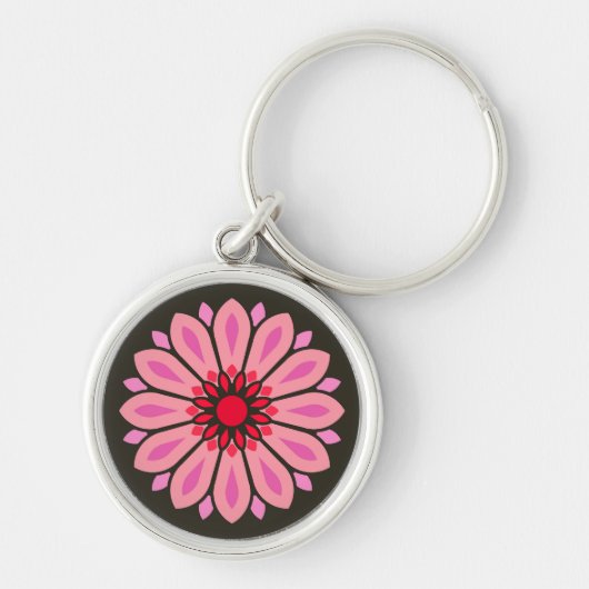 KLEURRIJKE MODERNE BLOEM GESCHENK DOCHTER ZUS MOED SLEUTELHANGER (Voorkant)