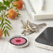 KLEURRIJKE MODERNE BLOEM GESCHENK DOCHTER ZUS MOED SLEUTELHANGER (Zijkant)