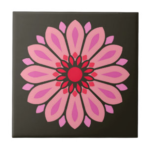 KLEURRIJKE MODERNE BLOEM GESCHENK DOCHTER ZUS MOED TEGELTJE