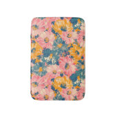 Kleurrijke moderne bloemen bloemenpatroon badmat (Voorkant Verticaal)