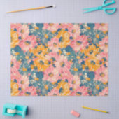 Kleurrijke moderne bloemen bloemenpatroon tissuepapier (Craft)