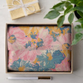 Kleurrijke moderne bloemen bloemenpatroon tissuepapier (Geschenk)