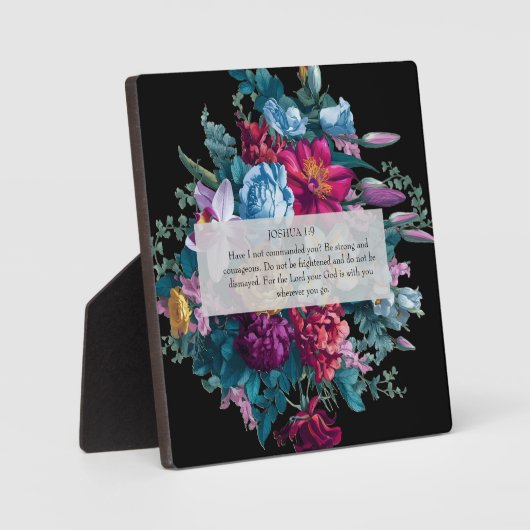 Kleurrijke moderne bloemen Christelijk cadeau Fotoplaat (Voorkant)