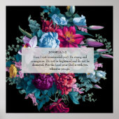 Kleurrijke moderne bloemen Christelijk cadeau Wall Poster (Voorkant)