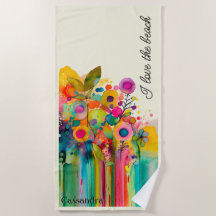 Kleurrijke moderne bloemen Ik hou van de