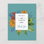 Kleurrijke moderne bloemen informatiekaartje (Voorkant)