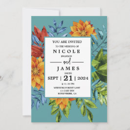 Kleurrijke moderne bloemen kaart