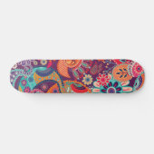 Kleurrijke Moderne Bloemen Meisje Patroon Trendy C Persoonlijk Skateboard (Horizontaal)