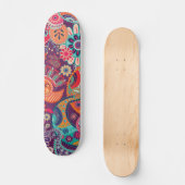Kleurrijke Moderne Bloemen Meisje Patroon Trendy C Persoonlijk Skateboard (Voorkant)