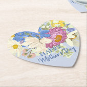 Kleurrijke moderne bloemen Moederdag Kartonnen Onderzetters (Gekanteld)