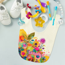 Kleurrijke moderne bloemenmeisje