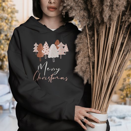 Kleurrijke Moderne Boho Kerstboom Vrouwen Hoodie