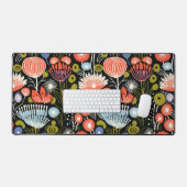 Kleurrijke moderne botanische bloemen bureaumat (Keyboard & Muis)