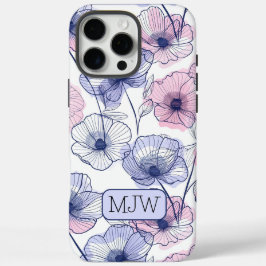 Kleurrijke moderne Botanische Monogrammed iPhone iPhone 16 Pro Max Hoesje