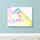 kleurrijke moderne canvas kunst citaat (Insitu (Houten vloer))