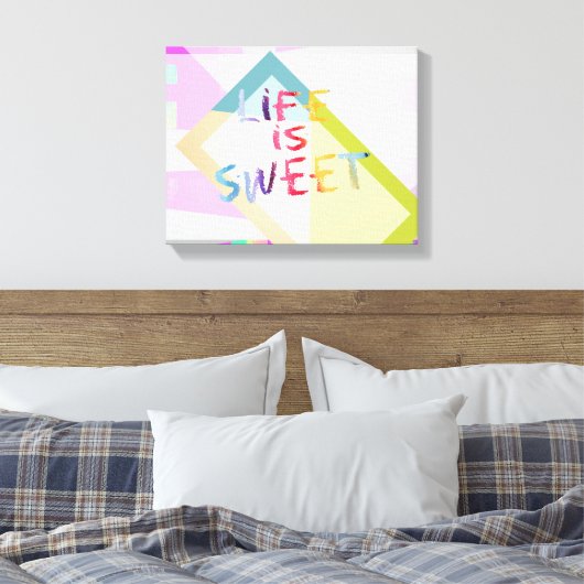 kleurrijke moderne canvas kunst citaat (Insitu (Slaapkamer))