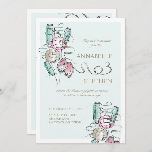 Kleurrijke & Moderne Chinese Lantaarn & Lint Ontwe Kaart (Voorkant / Achterkant)