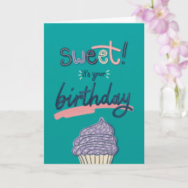Kleurrijke moderne Cupcake Verjaardag Kaart