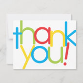 Kleurrijke Moderne Dankkaart Bedankkaart (Voorkant)