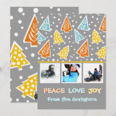 Kleurrijke moderne de foto vlakke kaart van (Voorkant / Achterkant)